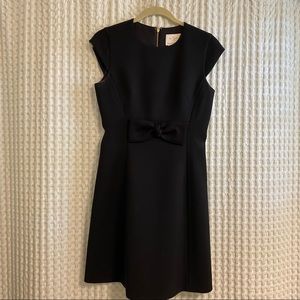 Black Kate Spade Cap Sleeve Dress with Bow Waist - size 2